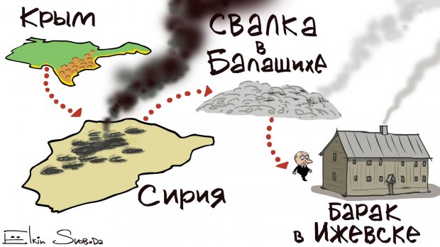 Етапи великого шляху Путіна зобразили у влучній карикатурі