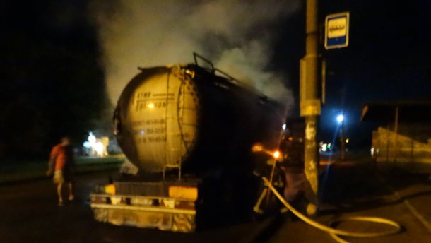 На Черкащині горів вантажний автомобіль із 22 тоннами молока