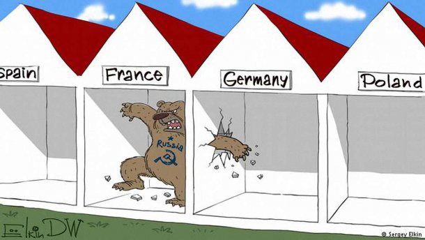 Російські фани стали героями дотепної карикатури