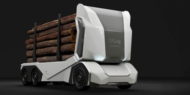 T-log – безпілотний лісовоз, у якого навіть кабіни для водія немає