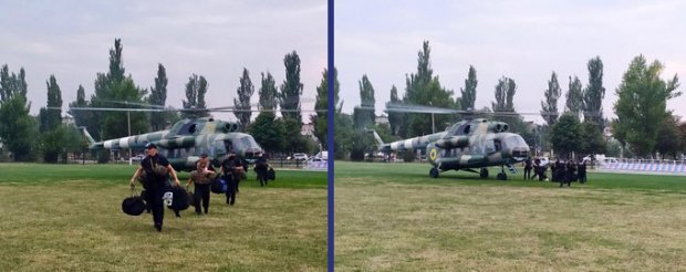 Знову гелікоптер: до одного з виборчих округів на Донеччині скерували загін спецпризначення