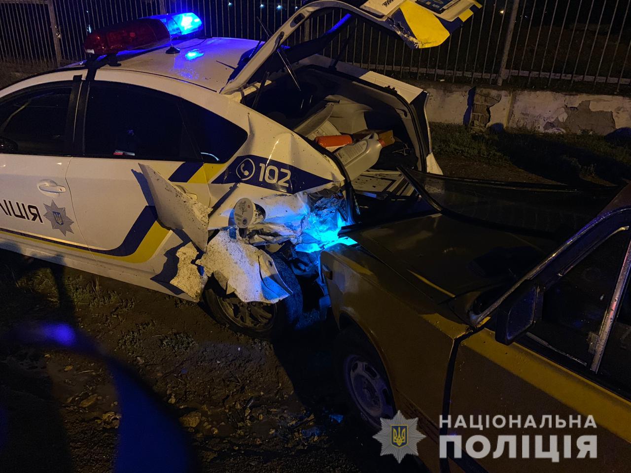 ДТП с полицейским автомобилем произошло в Одесской области, ранен патрульный (ФОТО)