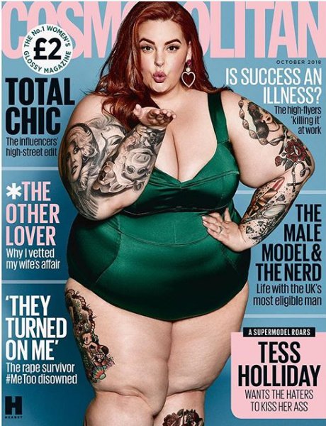 Конкурс на лучшую обложку Cosmopolitan выиграло фото со 150-килограммовой моделью (ФОТО)