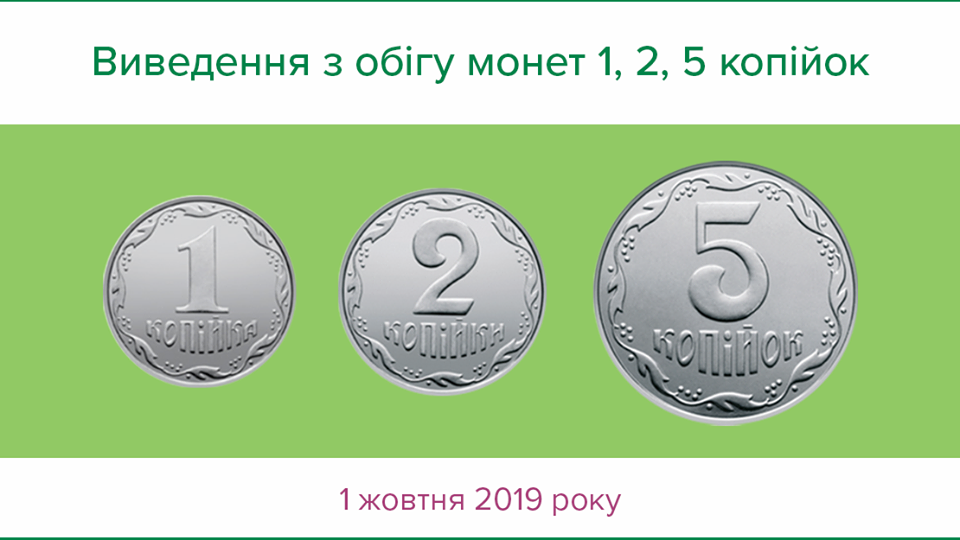 Нацбанк выводит из оборота монеты номиналом 1, 2 и 5 копеек (ИНФОГРАФИКА)