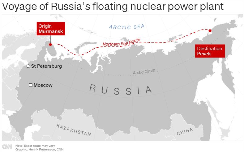 Россия запускает в Арктике «плавучий Чернобыль» (ФОТО)