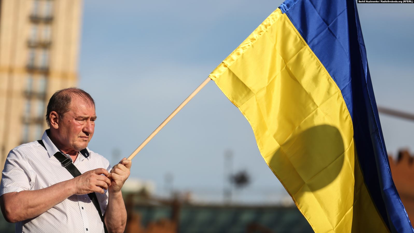 «Слава Украине»: в РФ пикетом отметили День Независимости Украины (ФОТО)