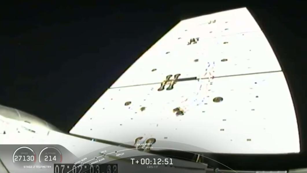 SpaceX вывела на орбиту Земли грузовой космический корабль Cargo Dragon