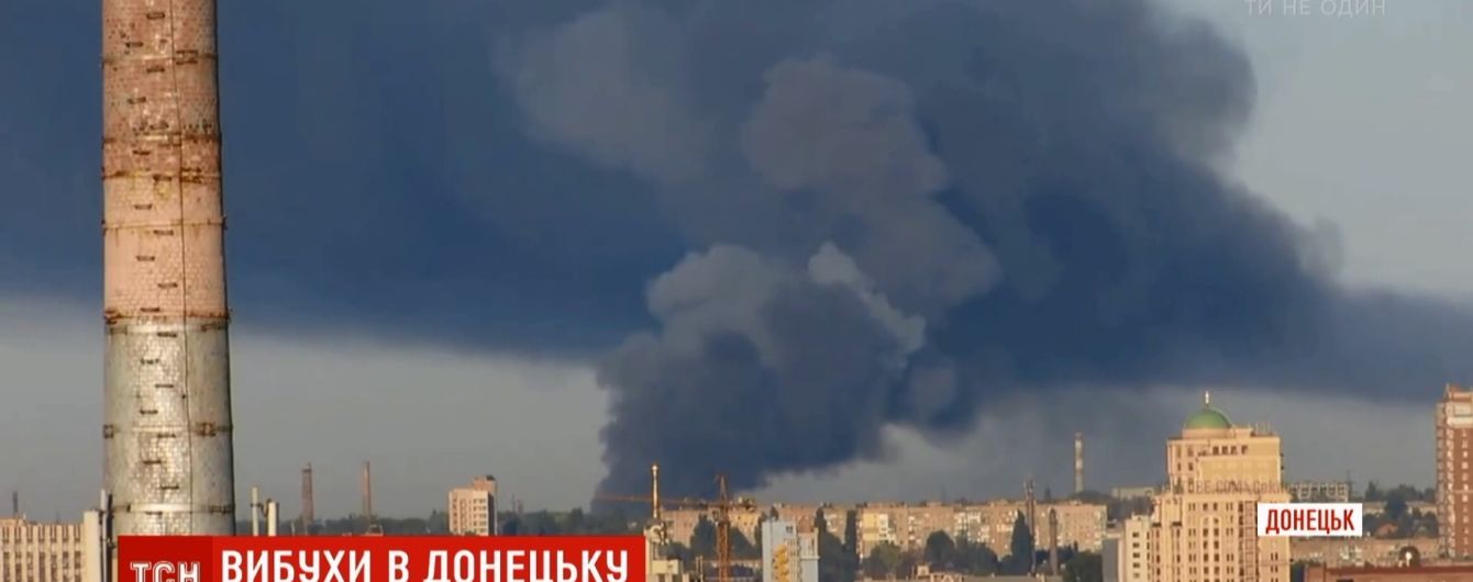В оккупированном Донецке из-за пожара на складах боеприпасов началась эвакуация