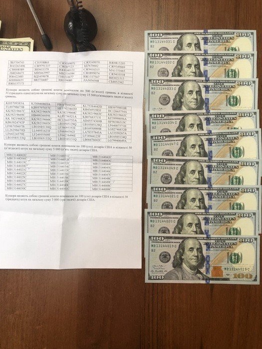 Сотрудников Подольского суда Киева задержали во время получения взятки в 10 тысяч долларов
