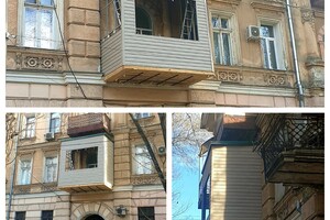 На памятнике архитектуры в Одессе появился балкон-скворечник из вагонки